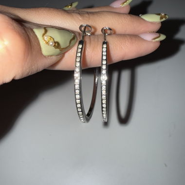 Boucles d’oreilles créoles argentées