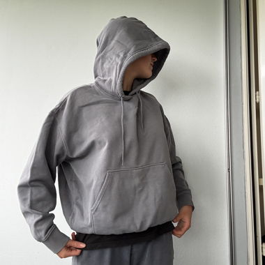 Sweat à capuche Weekday gris