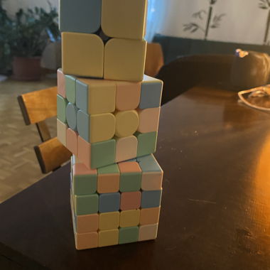Cubic cube set pastel colours