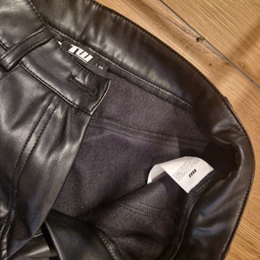 Black Faux Leather Pants
