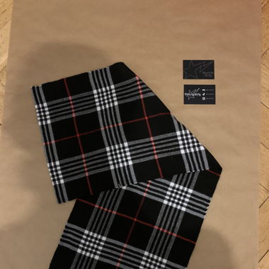 Burberry Black / Red / White Scarf