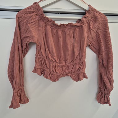 Top corto rosa