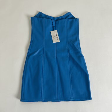 Top corset bleu sans bretelles NA-KD