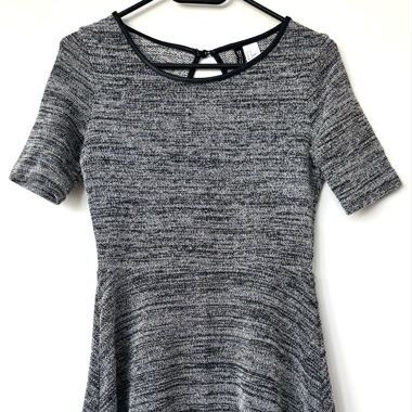 graues Melange Kleid H&M 36 S