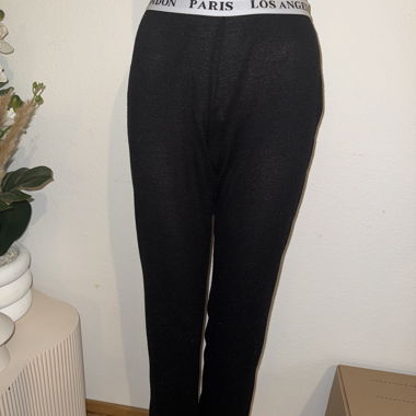 Black Logo-Waist Trousers
