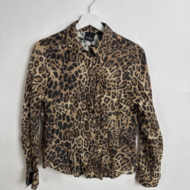 Leopardenmuster-Bluse