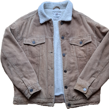 Veste velours et col sherpa