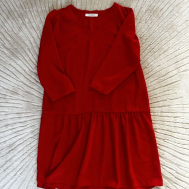 Red Long-Sleeve Dress