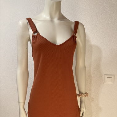 Bodycon-Rippkleid mit Ring-Detail