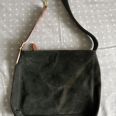 Black suede crossbody bag