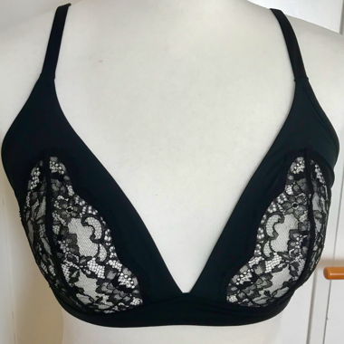 Reggiseno nero in pizzo, 80 B, reggiseno, bustier