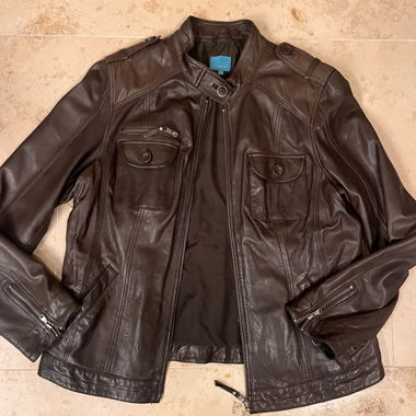 Braunes Vintage Lederjacke 