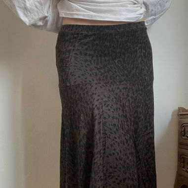 Gonna con stampa leopardata