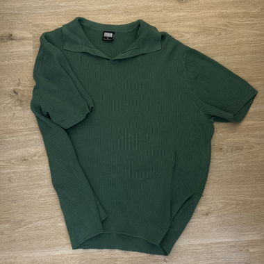 Green Knit Polo Shirt