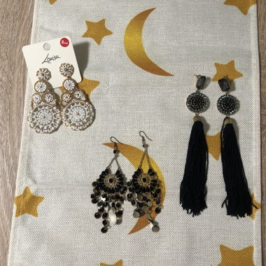 Set di 3 orecchini