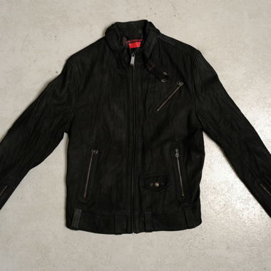 Levi's Red Tab schwarze Lederjacke