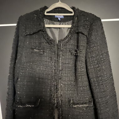 Giacca in tweed nera