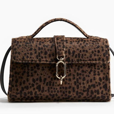 Borsa a mano con motivo leopardo