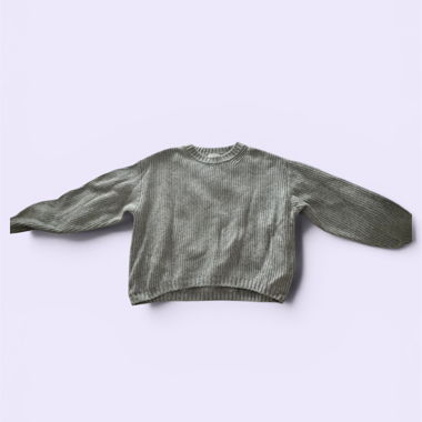 Maglione in maglia grigio