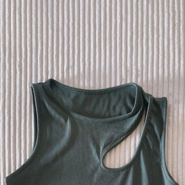 Crop top de danse kaki