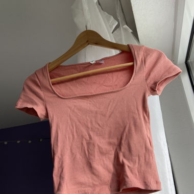 Basic rose crop top 