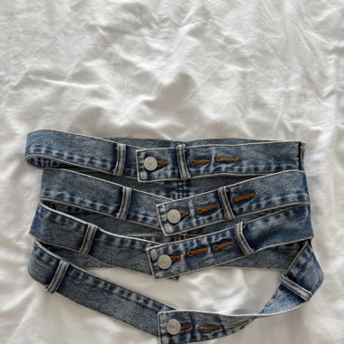 Ceinture style corset en jeans 