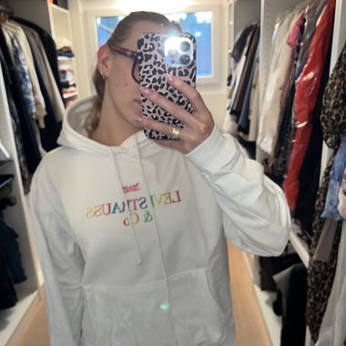 Weisser Levis Hoodie