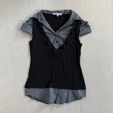 Chemise Y2K rayée