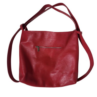 Red leather bag (real leather) 