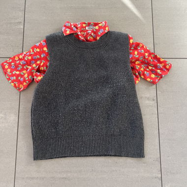 Grauer ärmelloser Pulli von ONLY