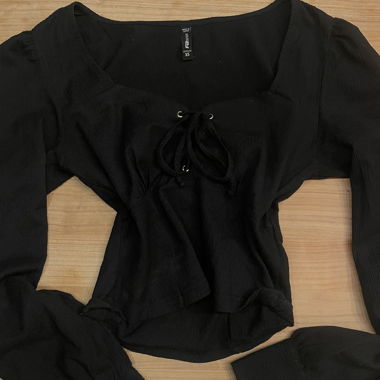Blusa elegante nera