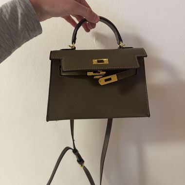 Mini-sac à main brun