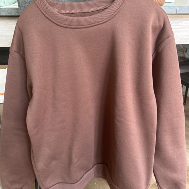 Pull en molleton marron