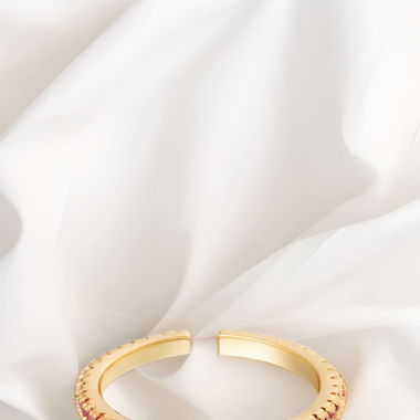 Bague Éclat Minéral - rose (Réglable)