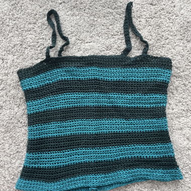 Top in maglia rigato