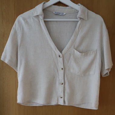 Beige Kurzhemd von Stradivarius, Grösse XS
