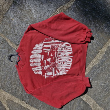 Sweatshirt red printed