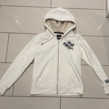 Superdry weisse Hoodie-Jacke
