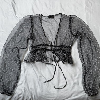 Black Sheer Top