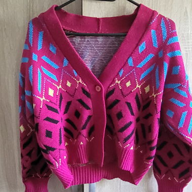 vintage 80s cardigan