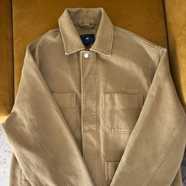 Khaki jacket, coarse, H&M, size L (oversized)