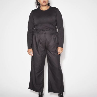 Pantaloni wide leg Dariadeh Harry neri