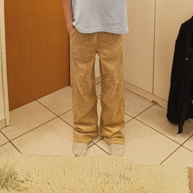 Pantalon en velours côtelé beige Marque : Carhartt