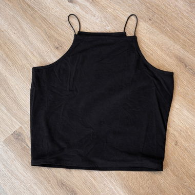 Black top with thin straps