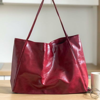 New large shopping bag – burgundy