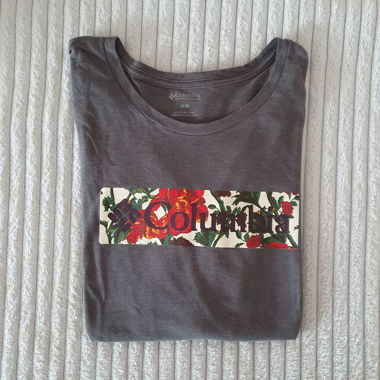 T-shirt à manches longues Columbia kaki/gris