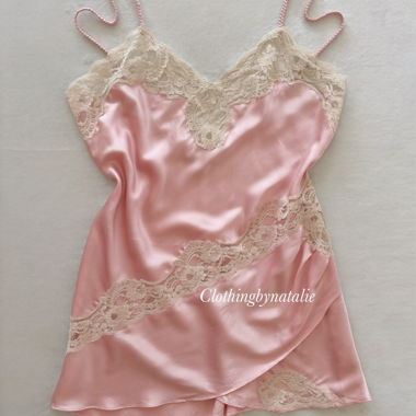 Abito camicia da notte Victoria’s Secret Pink in raso Taglia M