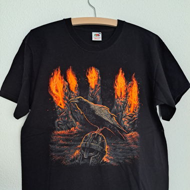 T-shirt Rabe schwarz 