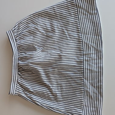 White and Blue Striped Skirt