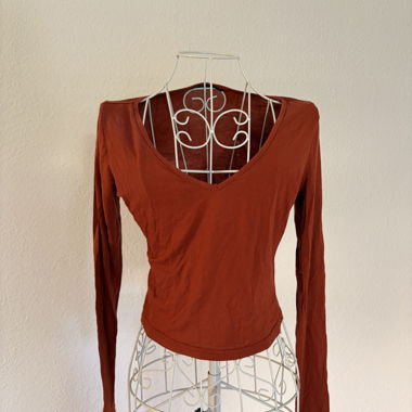 Long-Sleeve V-Neck T-Shirt